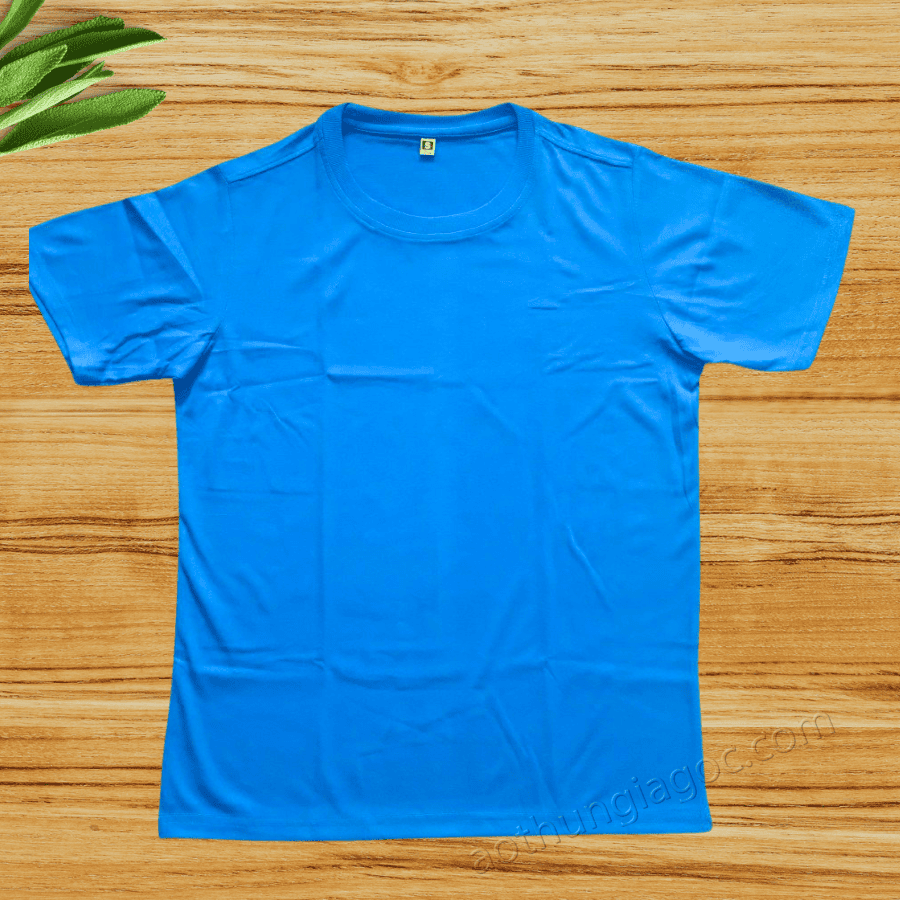 Áo Thun Poly 4 Chiều Màu Xanh Dương